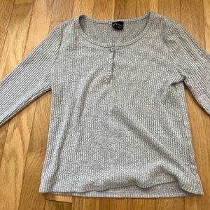 Girls grey ribbed long sleeve from Art Class (Target brand.) Size Medium 8-10.